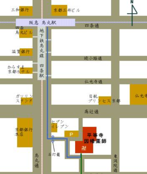 京都市下京区因幡堂地図