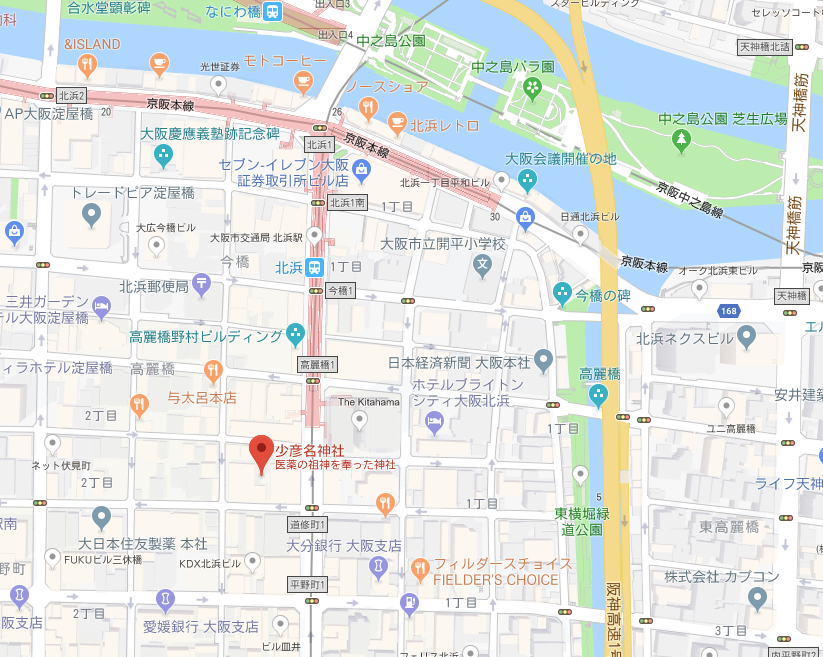 大阪府少彦名神社の地図