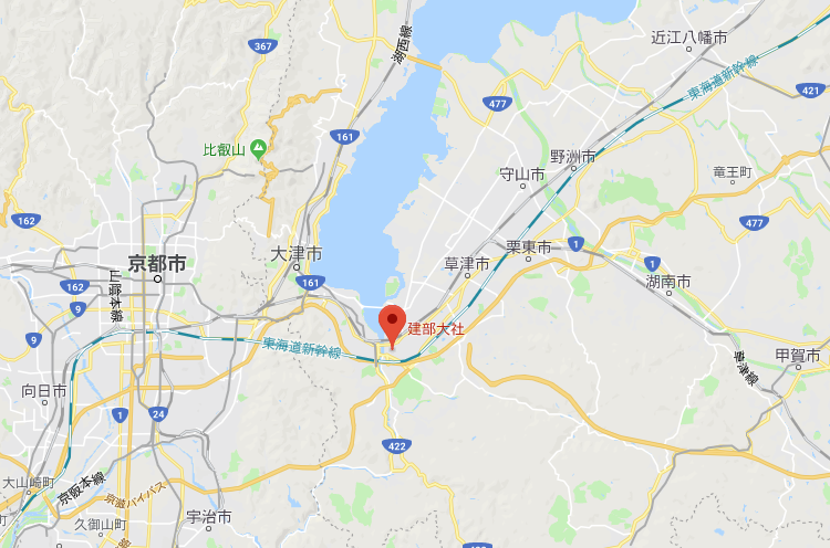 滋賀県大津市 建部大社の地図